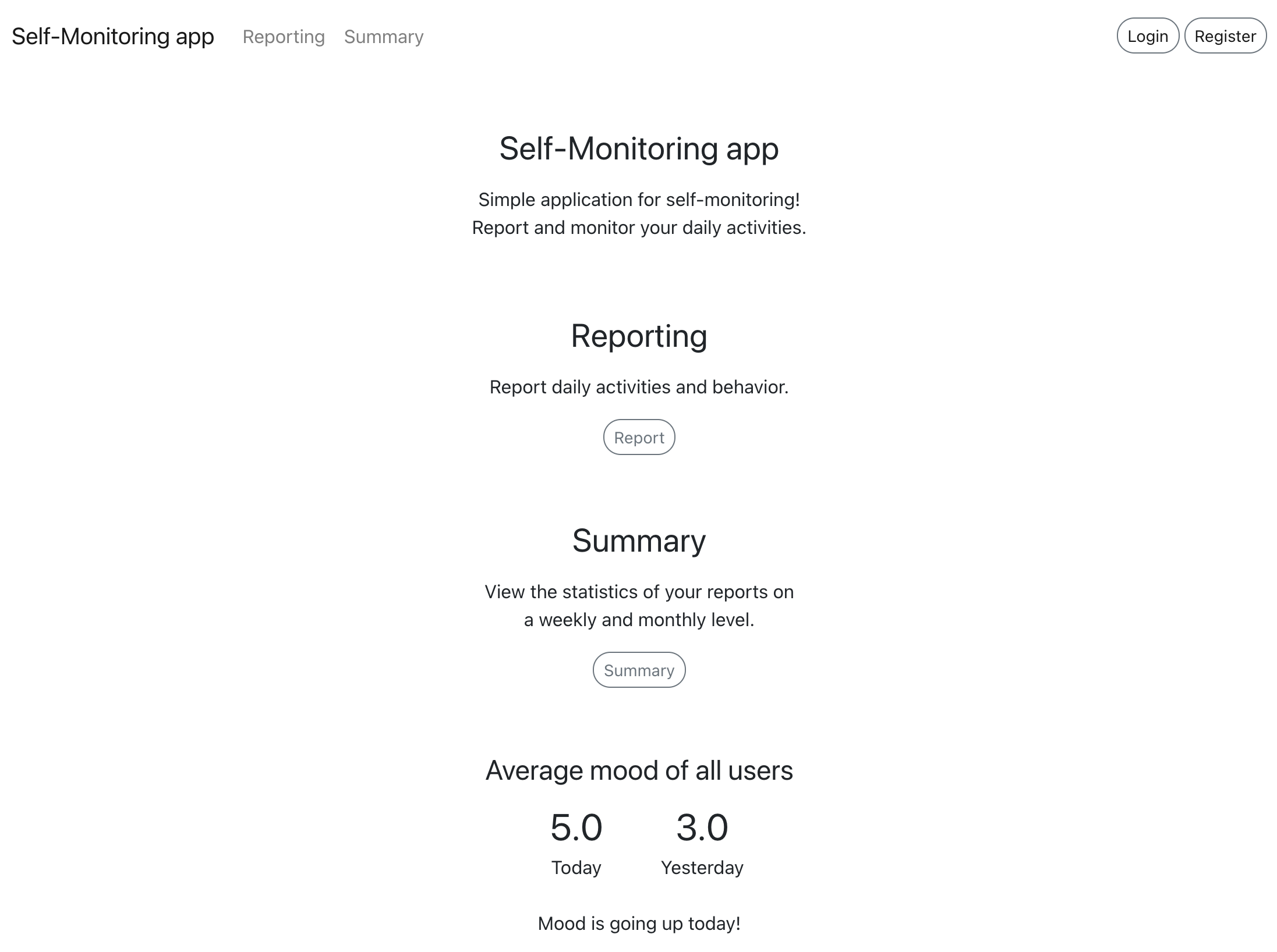 Self-Monitoring App